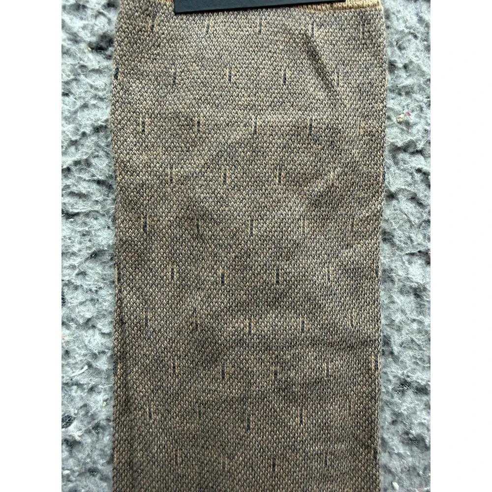 NWT Zegna Levity Egyptian Cotton Knee Sock Micro Fieno Patterned One Size Unisex